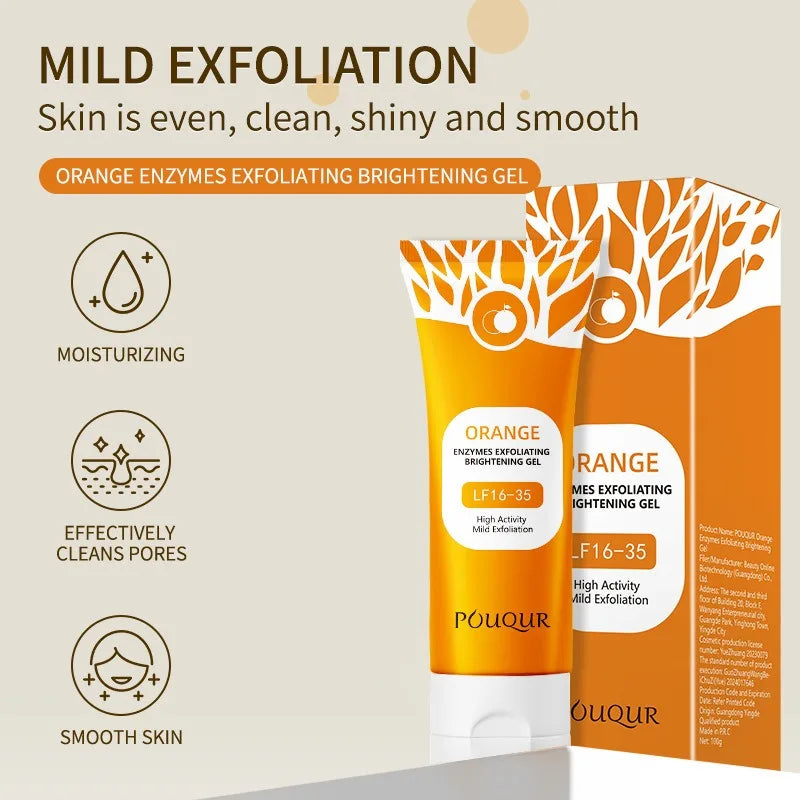 Orange Facial Exfoliating Gel – Deep Moisturizing & Gentle Pore Cleansing Scrub