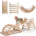 4in1 Montessori Climbing Set: Pikler Triangle, Arch, Slide Board, and Cushion for Toddlers (1–3 Years)